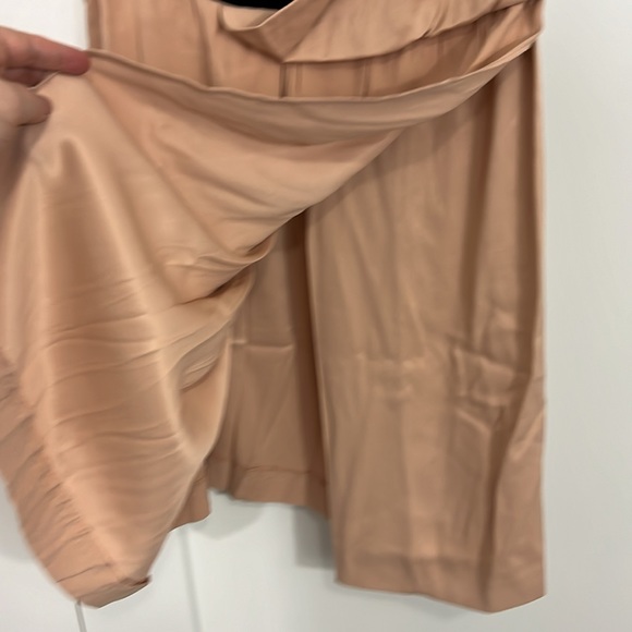 New Max & Co Size 8 Rose Peach, Black Sleeveless Cowl Neck Drape Wrap Dress - Picture 5 of 15